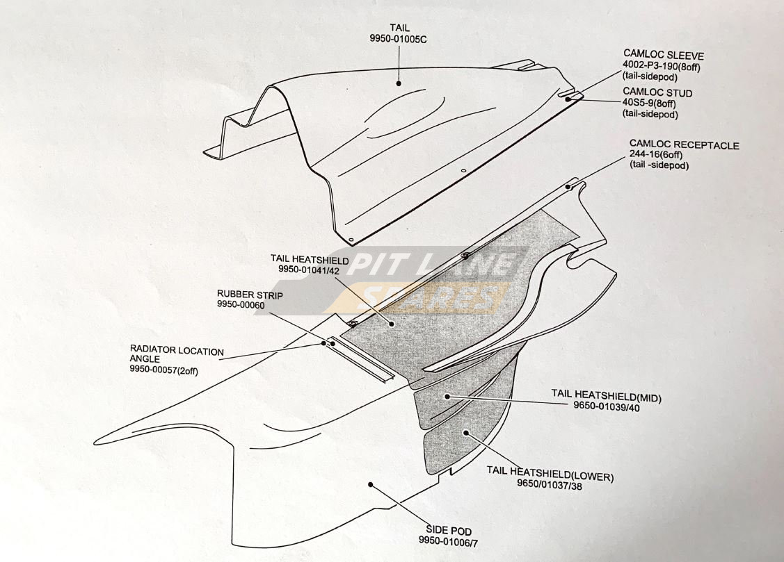 SIDEPOD AND TAIL ASSY